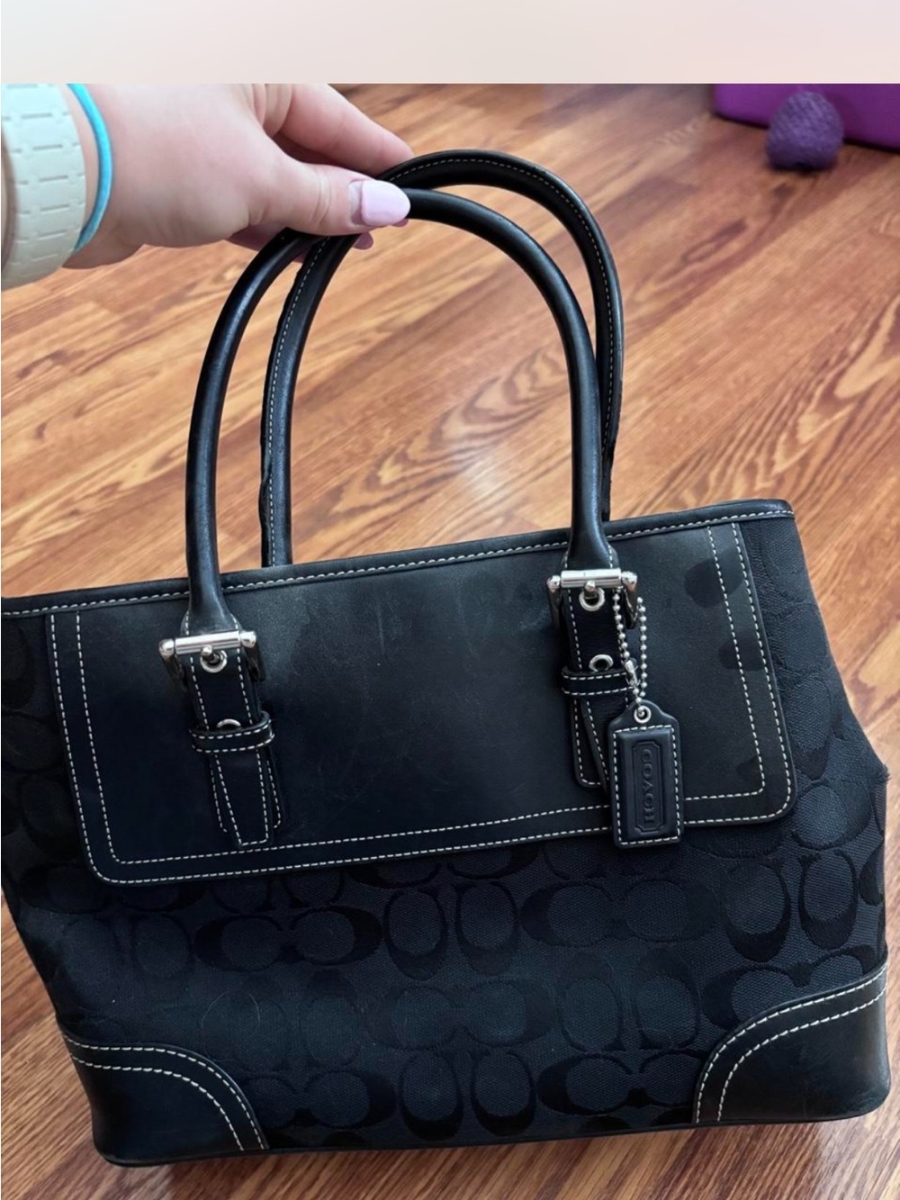 Vintage y2k coach black shoulder bag